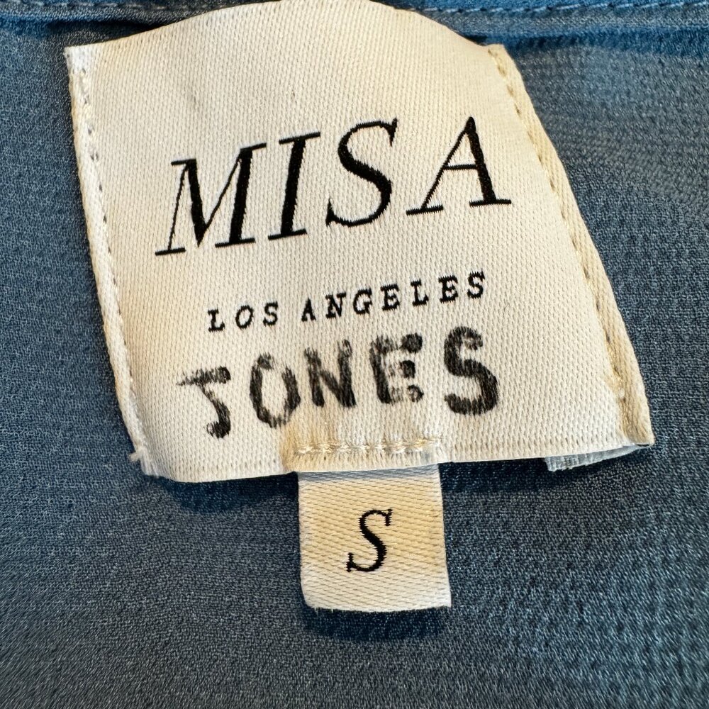MISA Los Angeles Lorena Mini Dress Blue Gray Small - Picture 4 of 9